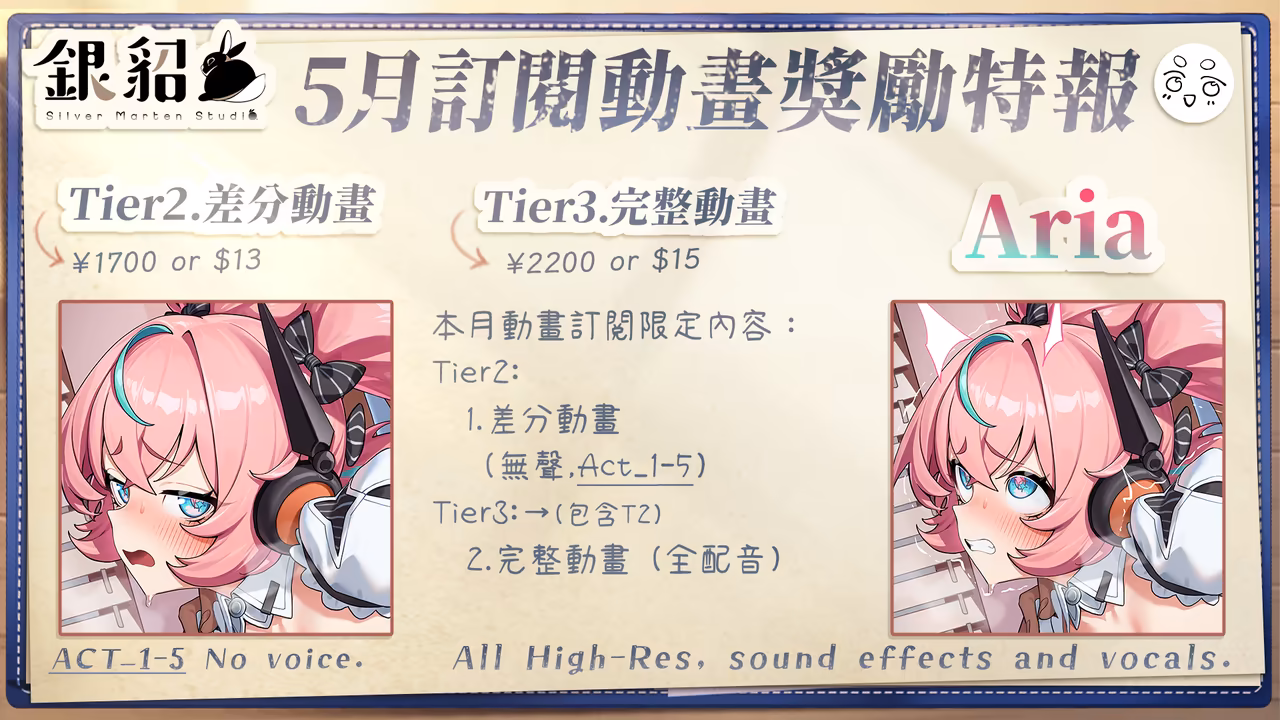 愛芮Aria(ZZZ) 5月アニメ 40秒プレビュー ZHAO