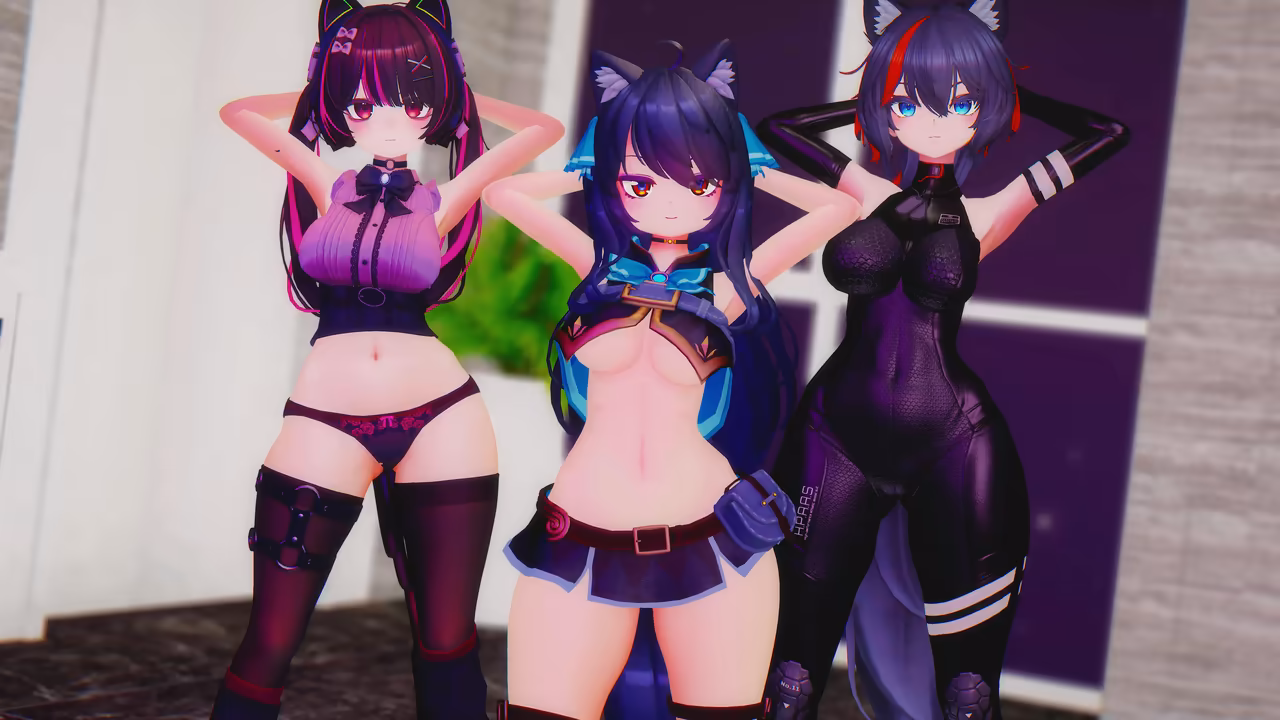【MMD】CoCo摇 – ちさと&たきな【紳士向け】 + ［MMD］CoCo摇 – SvartLilja, Maon & Wolfram